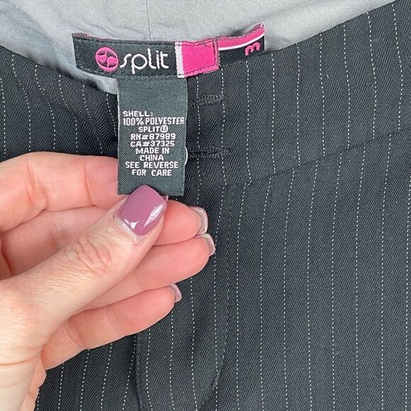 EUC Split Womens Black and Gray Pinstriped Dress Pants Size Medium - Picture 6 of 6